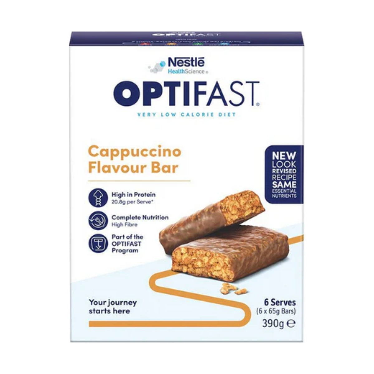 Optifast Very Low Calorie Diet Bar Cappucino Flavor 390g